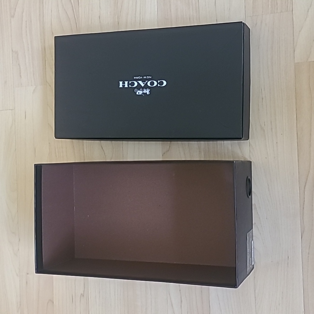 COACH Empty Gift Box Shoes Storage Black Box 11"×6" - Picture 3 of 7